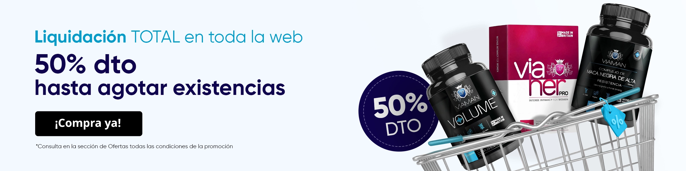 50 % de descuento en nuestras marcas