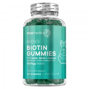 Gominolas de biotina para cabello, piel y uñas