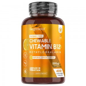 Vitamina B12 Weightworld de 400 comprimidos masticable de 1000mcg por comprimido