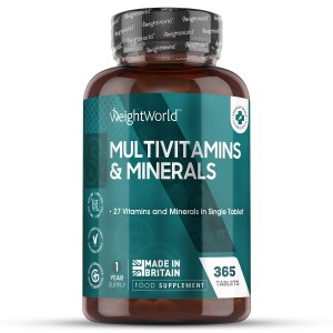 365 Tabletas de Multivitaminas y Minerales | Suplemento Natural de Bienestar