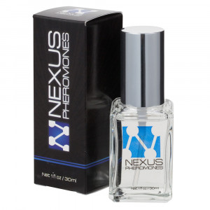 Feromonas Nexus - Mejora la Atracción Masculina - Botella de Feromonas Nexus junto a la caja
