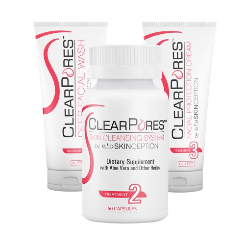 ClearPores Kit Acné Facia - Ayuda a eliminar la grasa y las imperfecciones - Pack Completo de ClearPores Kit Acné Facial