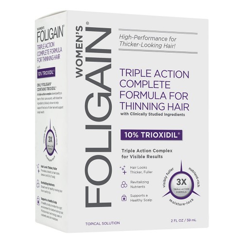 Foligain Trioxidil 10% Para Mujer - Spray Intensivo para Pelo Fino - Caja de Spray Foligain Trioxidil 10% Para Mujer