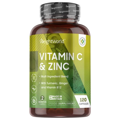 Cápsulas de Vitamina C y Zinc | Suplemento Natural | WeightWorld