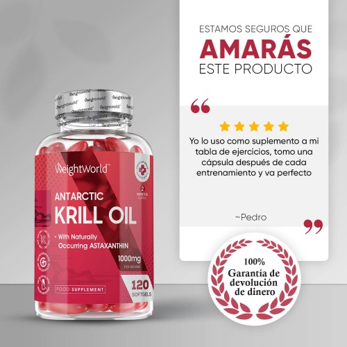 Aceite de Krill Antártico, 1000mg 120 Cápsulas